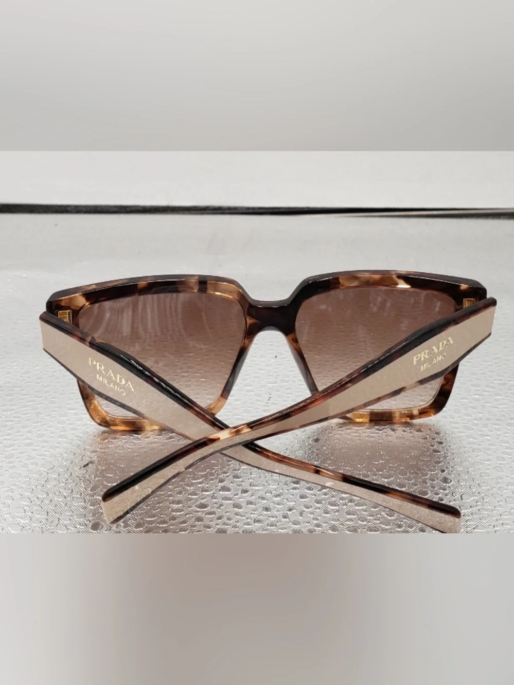Prada Women's Tortoiseshell Frame Sunglasses with Brown Gradient Lenses